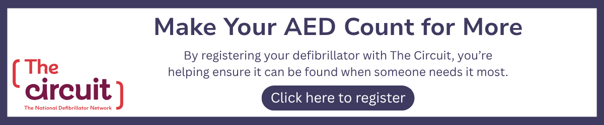 By registering your defibrillator with The Circuit, you’re helping ensure it can be found when someone needs it most.(1)